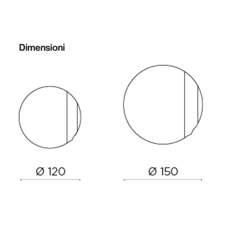 Miroir en verre fusionné ondulé fabriqué en Italie - Candida Viadurini