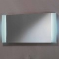 Miroir design LED avec bords en verre satiné Sam