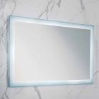 Miroir moderne avec des bords en verre dépoli, éclairage LED, Ady Viadurini