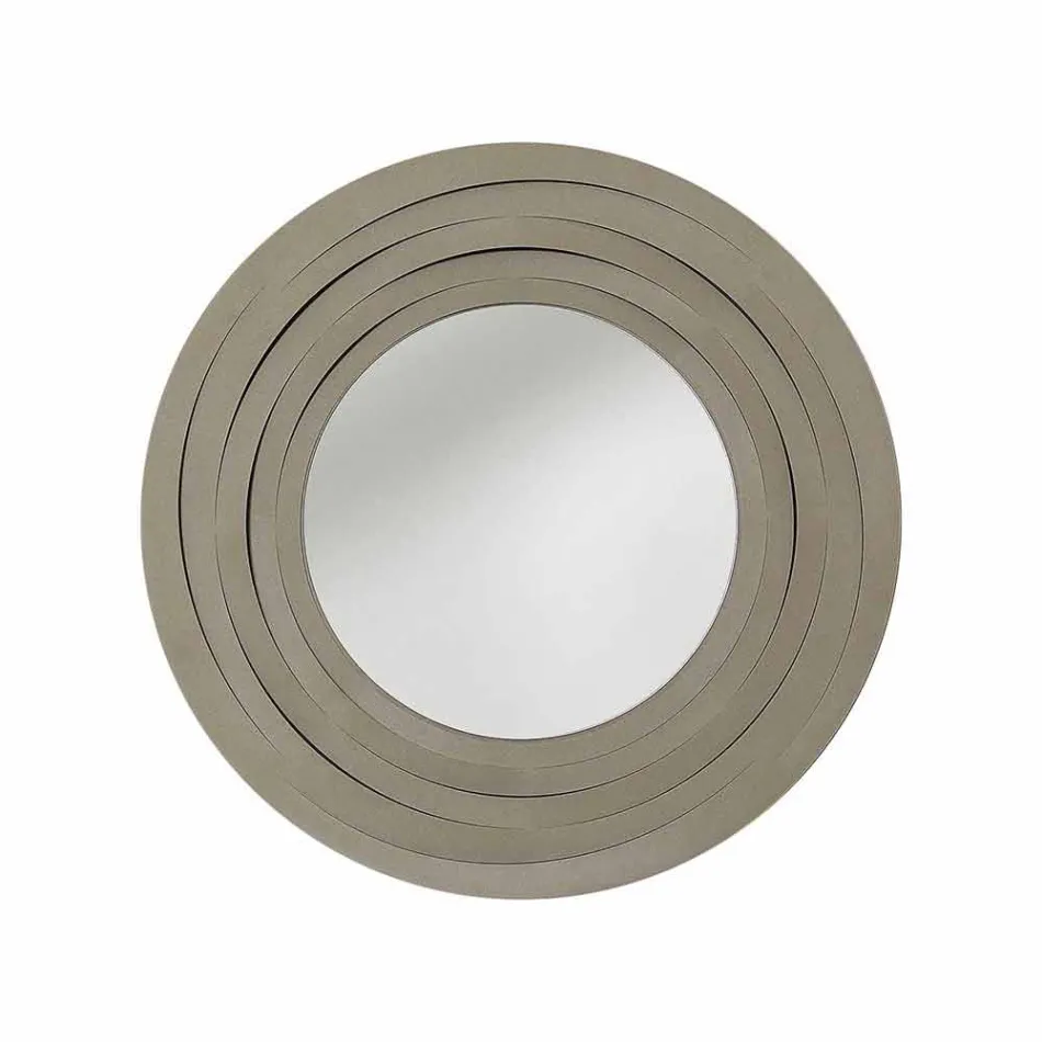 Miroir mural circulaire moderne en fer coloré fabriqué en Italie - Origan Viadurini