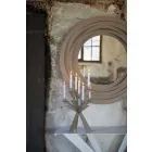 Miroir mural circulaire moderne en fer coloré Made in Italy - Origan Viadurini