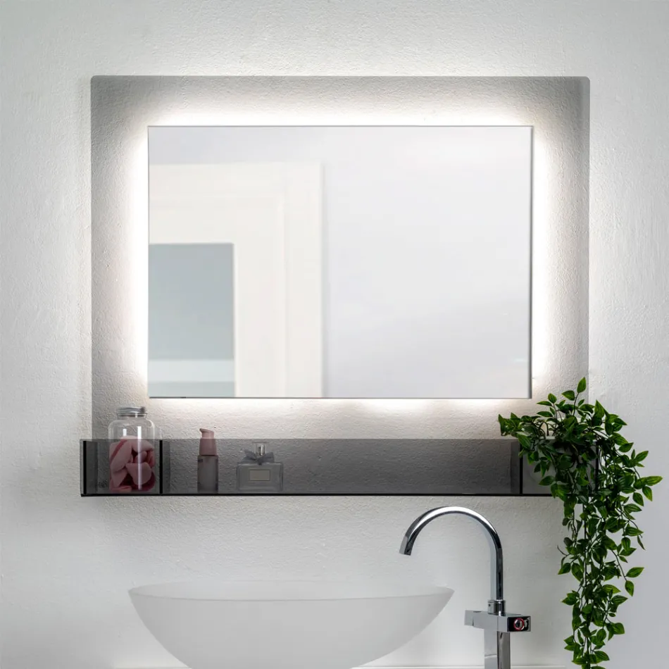 Miroir mural horizontal en plexiglas, conteneur fabriqué en Italie - Kiran Viadurini