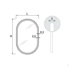 Miroir ovale avec cadre en métal et lumières fabriqués en Italie - Mozart Viadurini