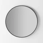 Miroir mural rétro-éclairé avec cadre noir Made in Italy - Riflessi Viadurini