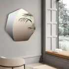 Miroir polygonal irrégulier à coins biseautés, fabriqué en Italie - Calyra Viadurini