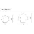 Miroir polygonal irrégulier à coins biseautés, fabriqué en Italie - Calyra Viadurini