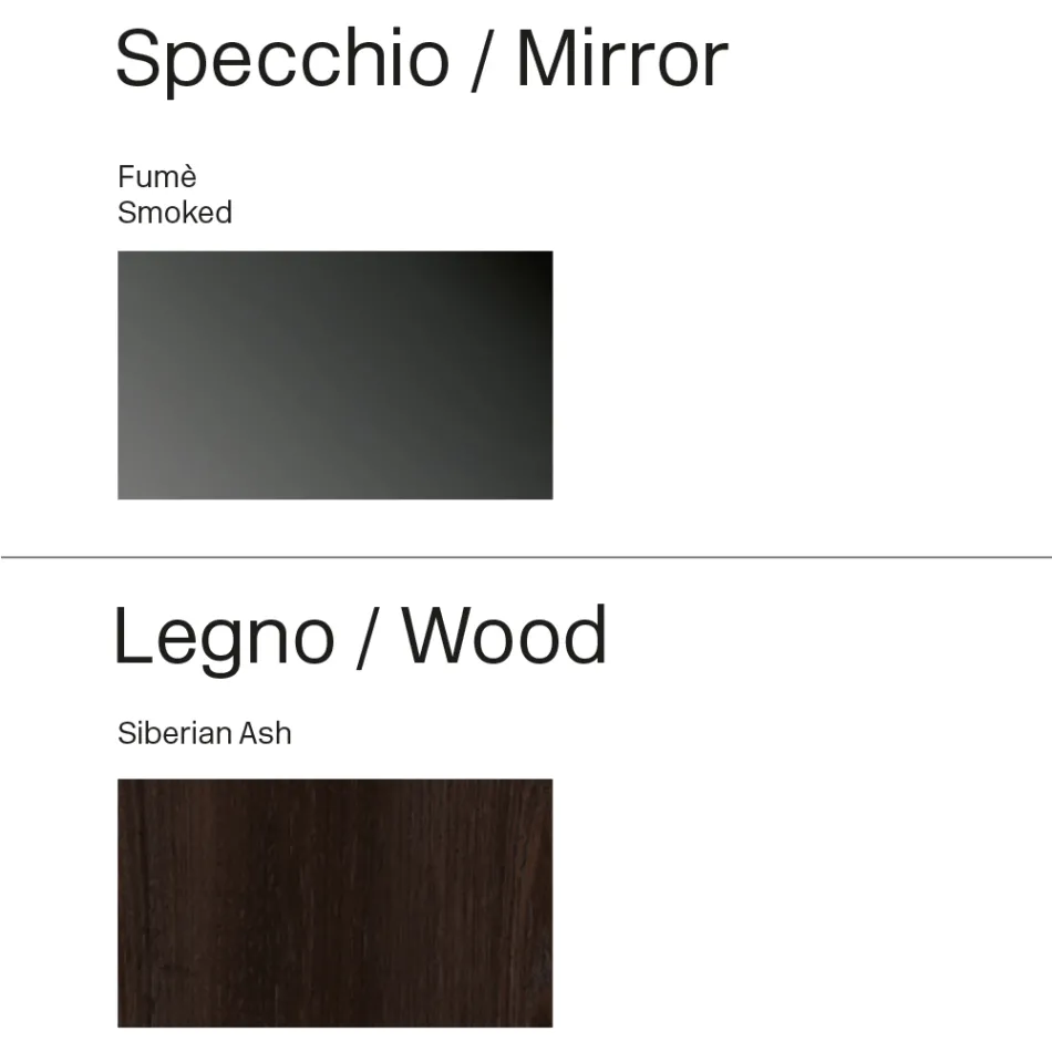 Miroir carré à cadre en bois, fabriqué en Italie - Vespera Viadurini