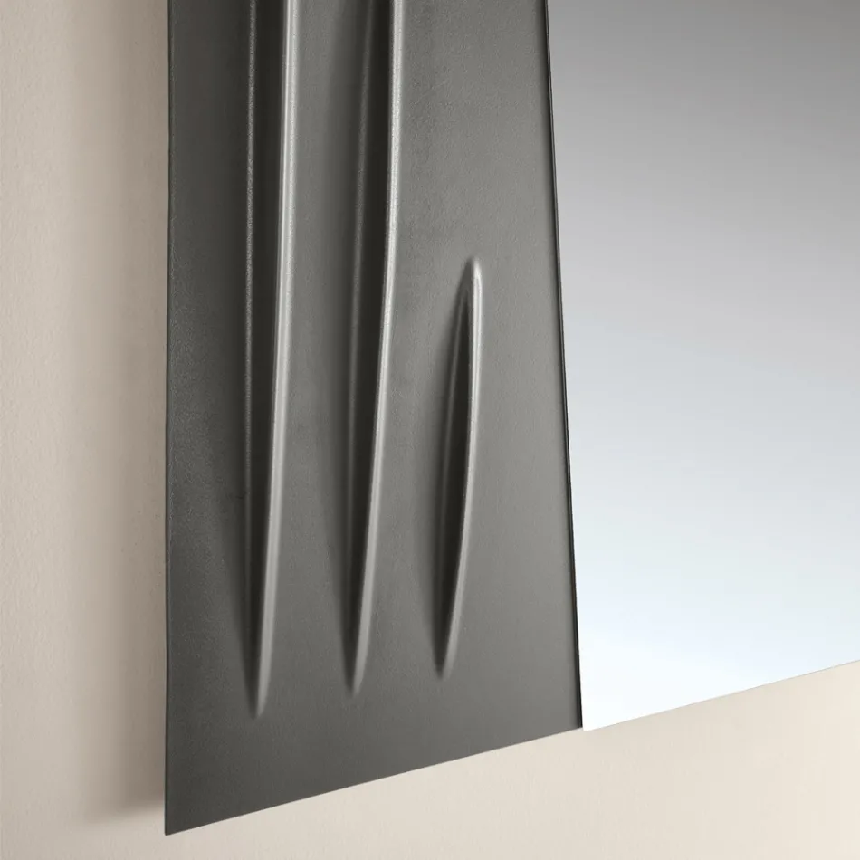 Miroir carré avec insert peint bicolore, fabriqué en Italie - Elion Viadurini