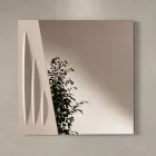 Miroir carré avec insert peint bicolore, fabriqué en Italie - Elion Viadurini