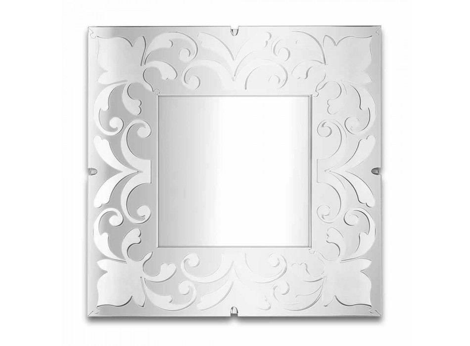 Cadre Miroir Carré en Plexiglas Design Or, Bronze ou Argent - Foscolo Viadurini