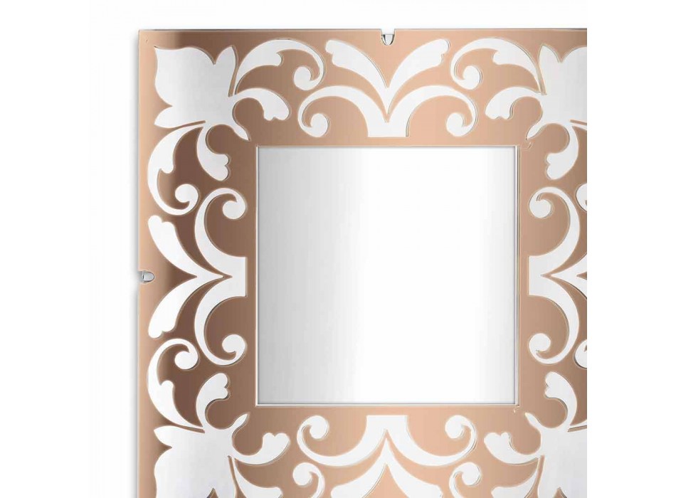 Cadre Miroir Carré en Plexiglas Design Or, Bronze ou Argent - Foscolo