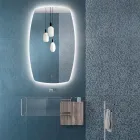 Miroir périmétrique rétroéclairé par LED fabriqué en Italie - Sleep Viadurini
