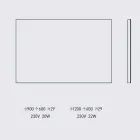 Miroir mural rétroéclairé avec cadre en acier Made in Italy - Tundra Viadurini