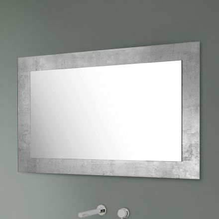 Miroir mural rectangulaire avec cadre en verre argent, or ou cuivre - Stileo Viadurini
