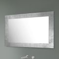 Miroir mural rectangulaire avec cadre en verre argent, or ou cuivre - Stileo