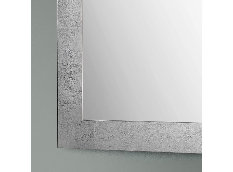 Miroir mural rectangulaire avec cadre en verre argent, or ou cuivre - Stileo Viadurini