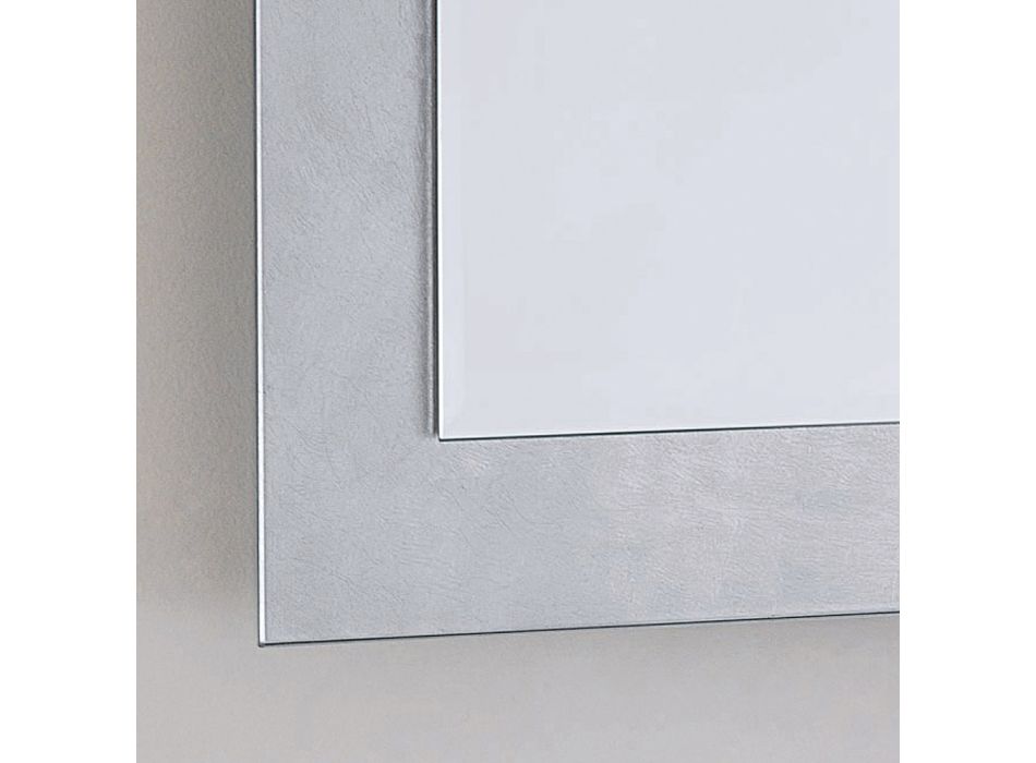 Miroir mural rectangulaire avec cadre en verre argent, or ou cuivre - Stileo Viadurini
