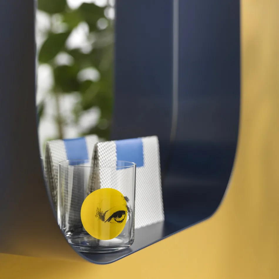 Miroir Rectangulaire Arrondi, Cadre en Métal Fabriqué en Italie - Alexandra Viadurini