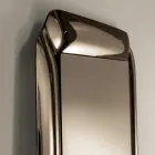 Miroir rectangulaire avec cadre en cristal moulé, fabriqué en Italie - Belinda Viadurini