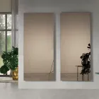 Miroir rectangulaire gravé au laser, fabriqué en Italie - Alberta Viadurini