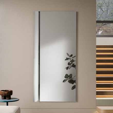 Miroir rectangulaire avec insert latéral bicolore, fabriqué en Italie - Lumis Viadurini