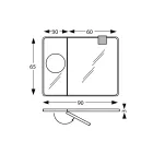 Miroir rectangulaire en bois et miroir grossissant fabriqués en Italie - Curie Viadurini