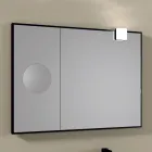 Miroir rectangulaire en bois et miroir grossissant fabriqués en Italie - Curie Viadurini