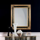 Miroir rectangulaire en bois de feuille d'or et noir Made in Italy - Sophie Viadurini