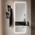 Miroir rectangulaire en verre rétroéclairé par LED, fabriqué en Italie - Solen