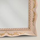 Miroir rectangulaire en bois blanc de style classique Made in Italy - Florence Viadurini