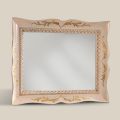 Miroir rectangulaire en bois blanc de style classique Made in Italy - Florence