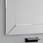 Miroir perlé avec bord de sol moderne, H120 x L120cm, Dedalo Viadurini
