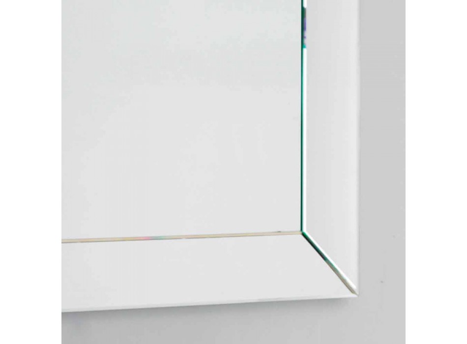 Miroir perlé avec bord de sol moderne, H120 x L120cm, Dedalo Viadurini