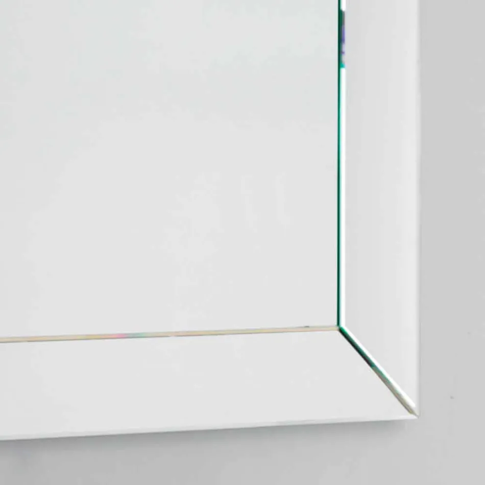 Miroir perlé avec bord de sol moderne, H120 x L120cm, Dedalo Viadurini