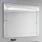 Miroir perlé avec bord de sol moderne, H120 x L120cm, Dedalo Viadurini