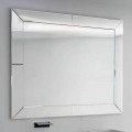 Miroir perlé avec bord de sol moderne, H120 x L120cm, Dedalo