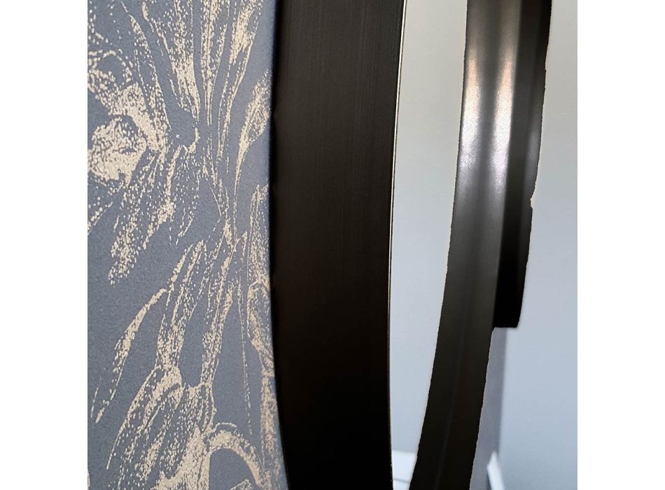 Miroir mural rond avec cadre bronze, noir, platine ou cuivre - Renga Viadurini