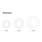 Miroir rond à cadre en verre ondulé, fabriqué en Italie - Adelma Viadurini