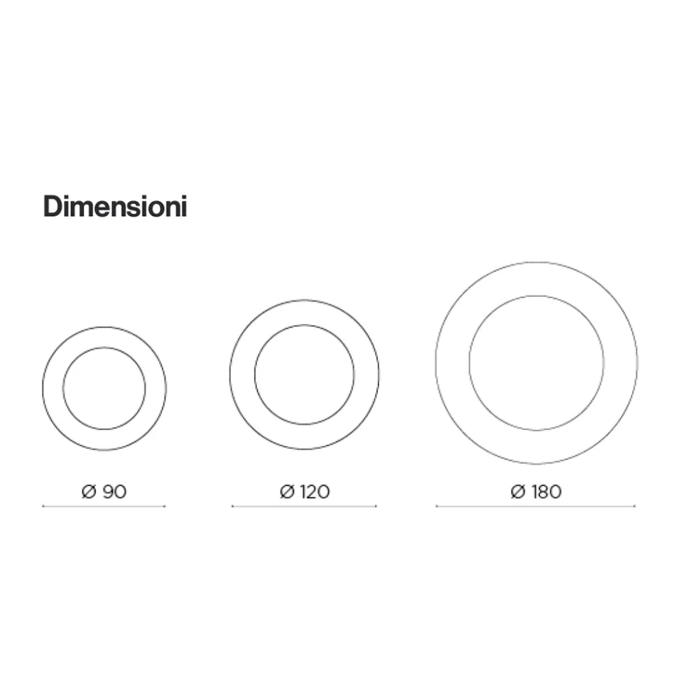 Miroir rond à cadre en verre ondulé, fabriqué en Italie - Adelma Viadurini