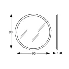 Miroir rond avec éclairage LED intégré fabriqué en Italie - Vinci Viadurini