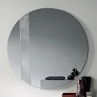 Miroir rond avec insert en maille, fabriqué en Italie - Brigitta Viadurini