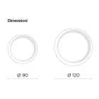 Miroir mural rond à décor sablé, fabriqué en Italie - Annamaria Viadurini