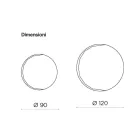 Miroir mural rond à finition polie latérale, fabriqué en Italie - Andreina Viadurini