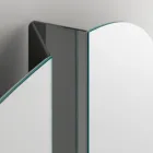 Miroir mural rond avec coupe centrale en V qui sépare les panneaux - Spirit Viadurini