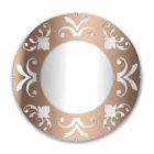 Miroir Design Rond en Plexiglas Or Argent ou Bronze avec Cadre - Foscolo Viadurini