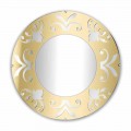 Miroir Design Rond en Plexiglas Or Argent ou Bronze avec Cadre - Foscolo