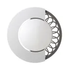 Miroir rond en fer avec décoration latérale fabriqué en Italie - Cadenas Viadurini