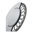 Miroir rond en fer avec décoration latérale fabriqué en Italie - Cadenas Viadurini