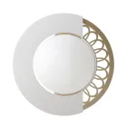 Miroir rond en fer avec décoration latérale fabriqué en Italie - Cadenas Viadurini