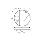 Miroir rond en bois et miroir grossissant fabriqués en Italie - Marie Viadurini